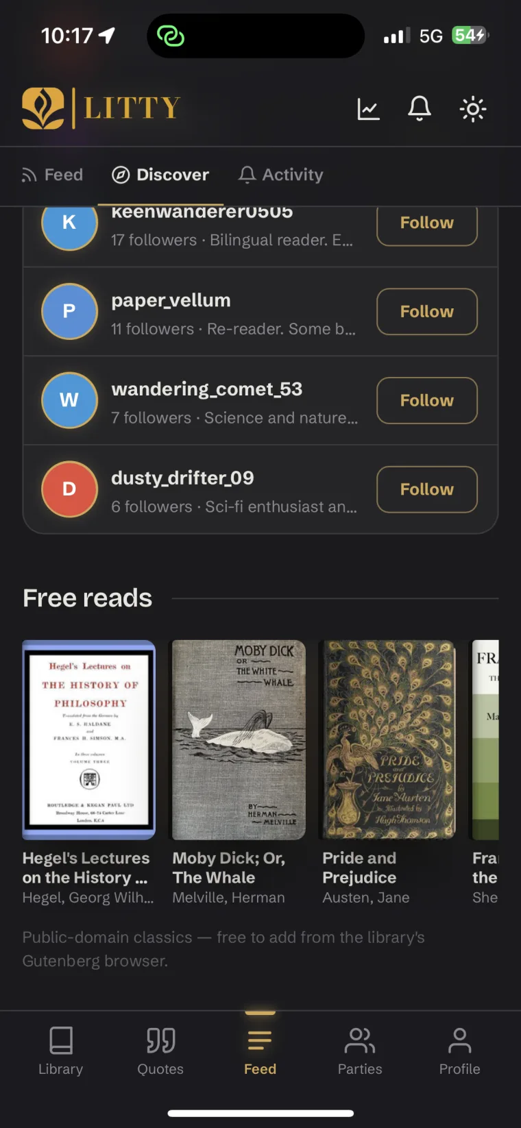Readers to follow and free classics to start tonight