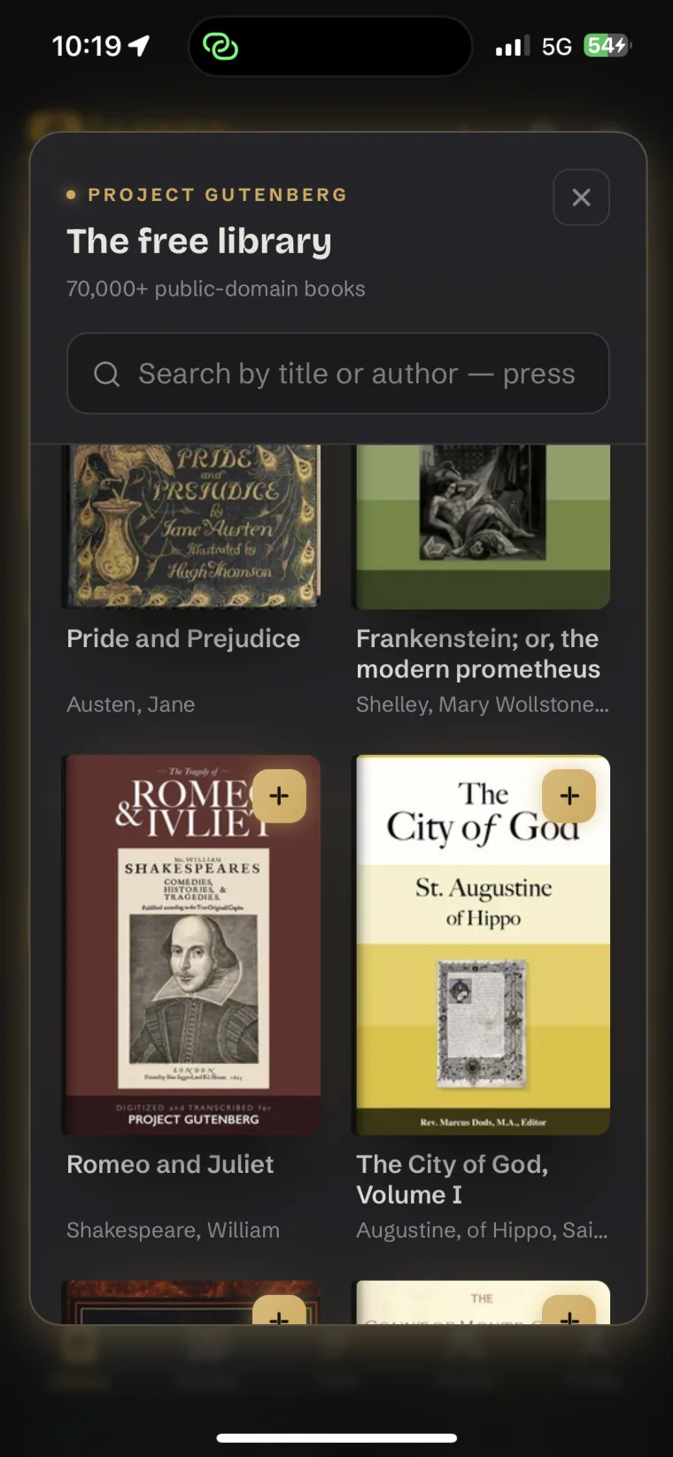 The free library — thousands of public-domain books