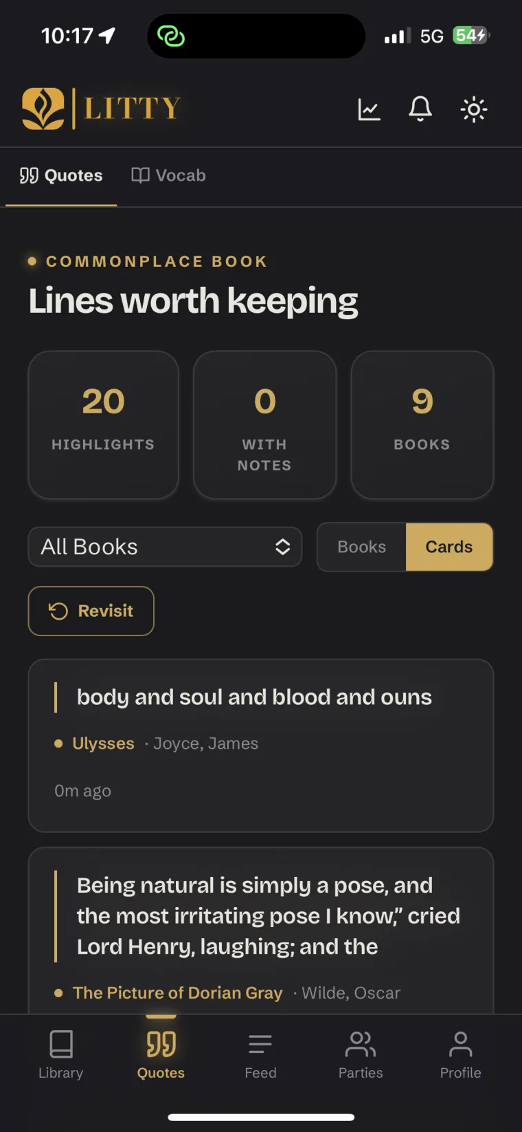 Lines worth keeping — your highlights gathered by book