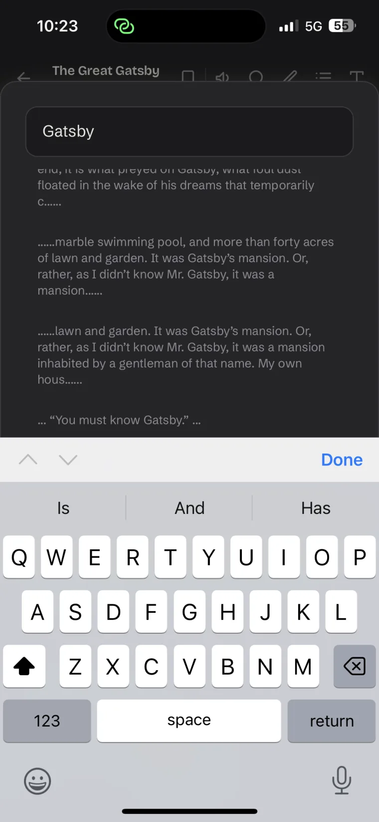 Search inside the book to jump straight to a line